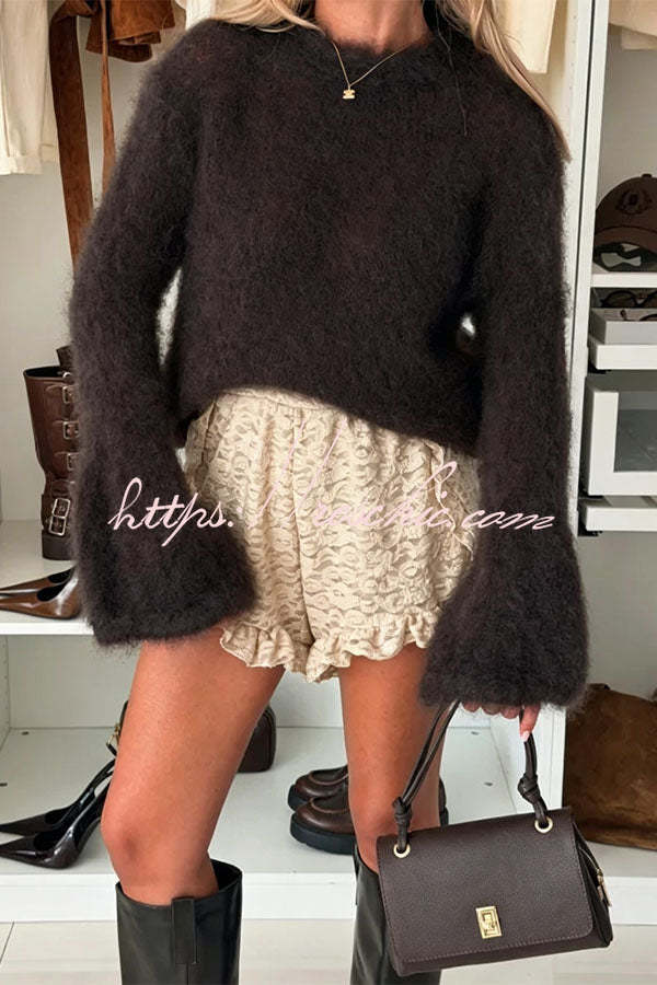 Elena Flared-Sleeve Mohair Sweater