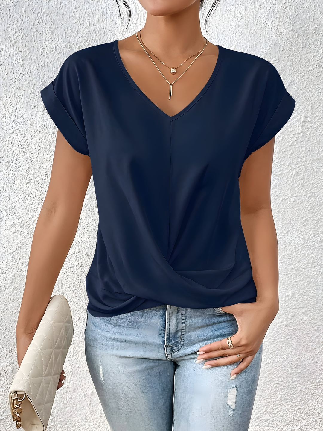 Kathrina | V-Neck Twist Front Top
