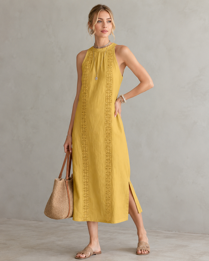 Irene™ | Elegant Sleeveless Belly-Covering Midi Dress
