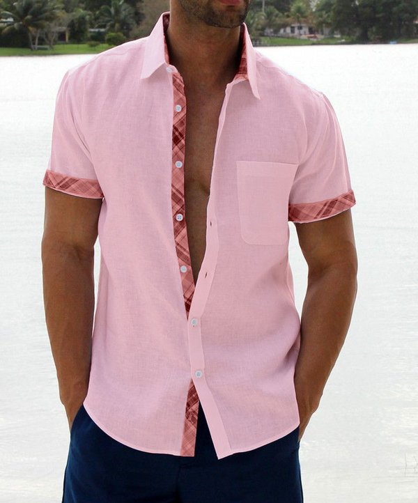 Harold Men's Casual Shirt in Checkered Design with Button-Down Collar, view 2 - Elena Harper