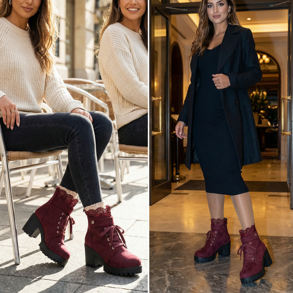 Maya | Romantic and Comfortable Women's Suede Ankle Boots