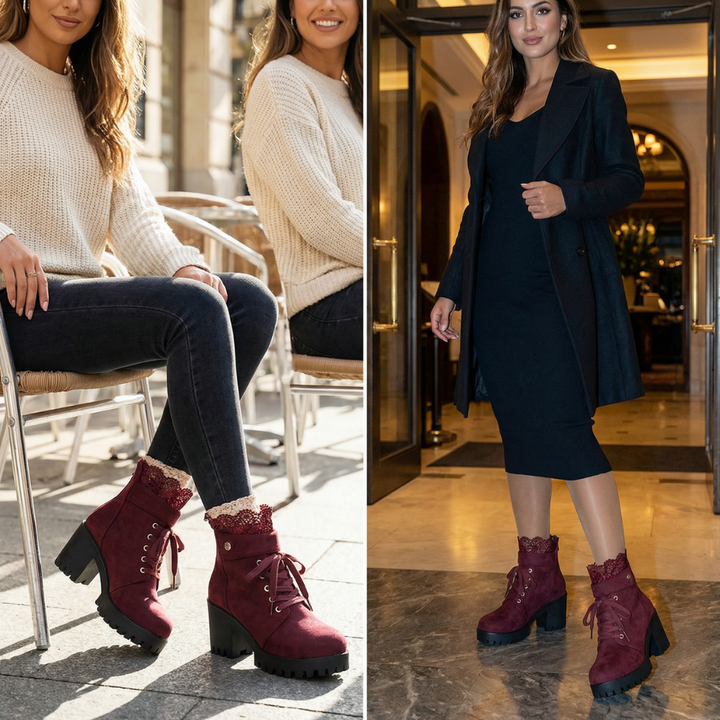 Maya | Romantic and Comfortable Women's Suede Ankle Boots