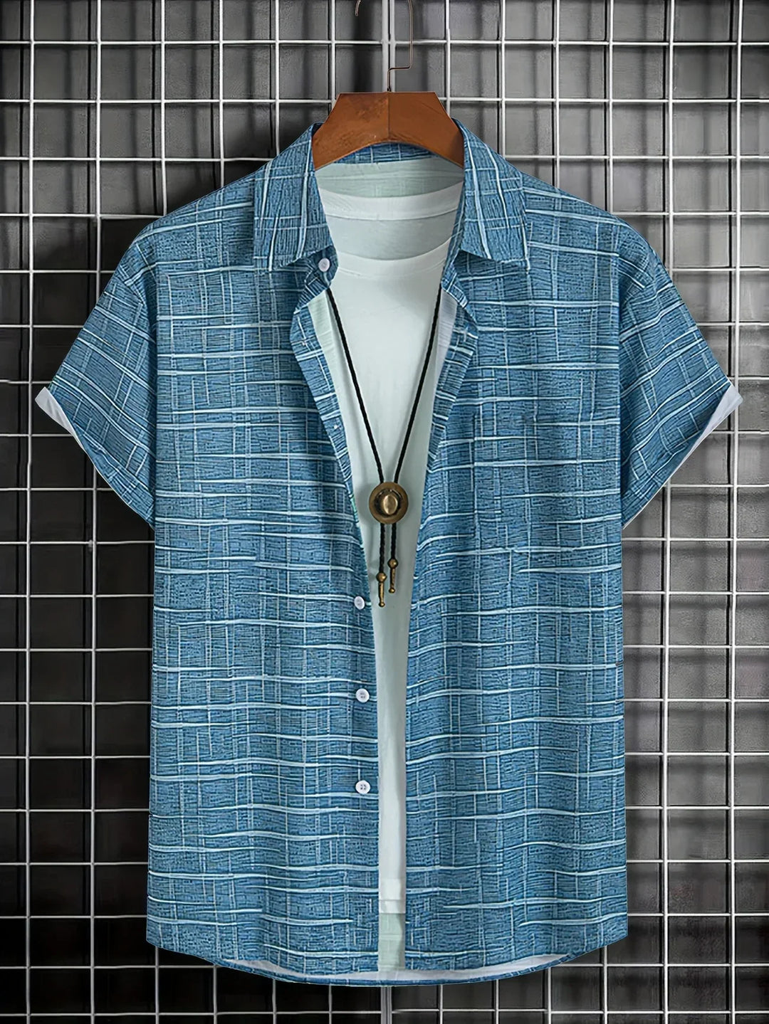 Haroyan Stylish Shirt with Checked Stripe Pattern - Elena Harper