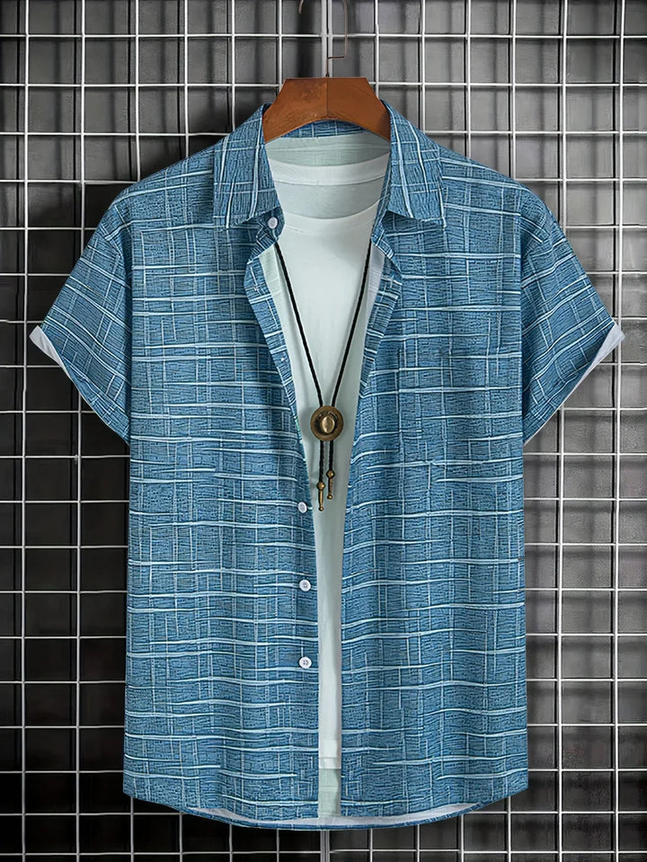 Haroyan Stylish Shirt with Checked Stripe Pattern - Elena Harper
