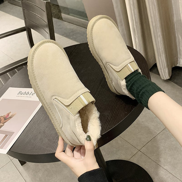 Women's suede-effect slippers with warm interior - Verayne