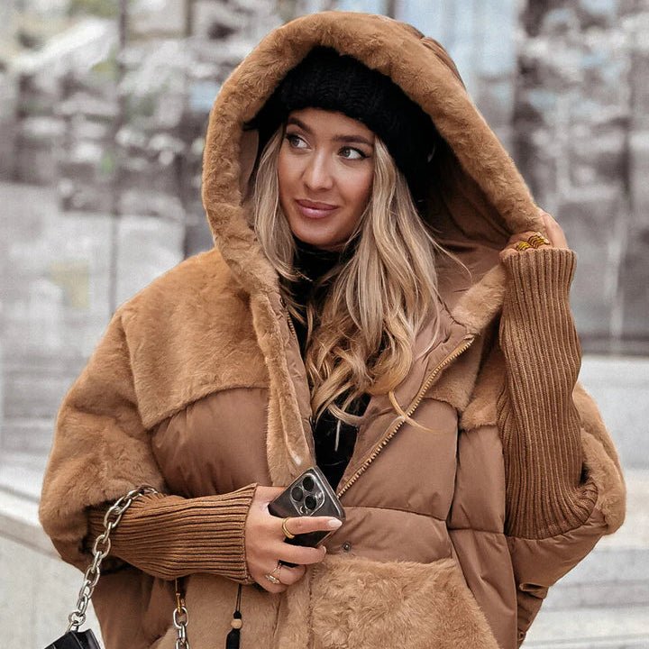 Seraphina | Oversized Puffer Jacket with Hood and Soft Faux Fur Insulation