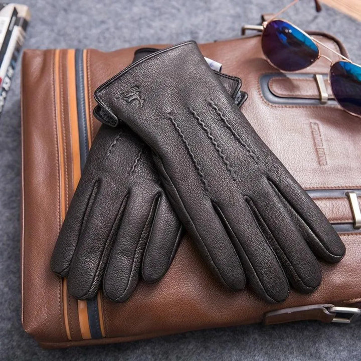Chic Gloves Luxury Fine Leather with Soft Knit Lining Perfect for Winter Formal Occasions - Elena Harper