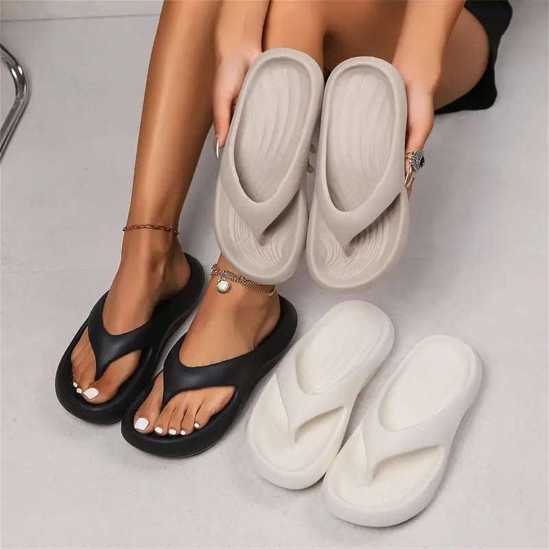 Gisel Women's Platform Flip-Flops with Soft Sole - Elena Harper
