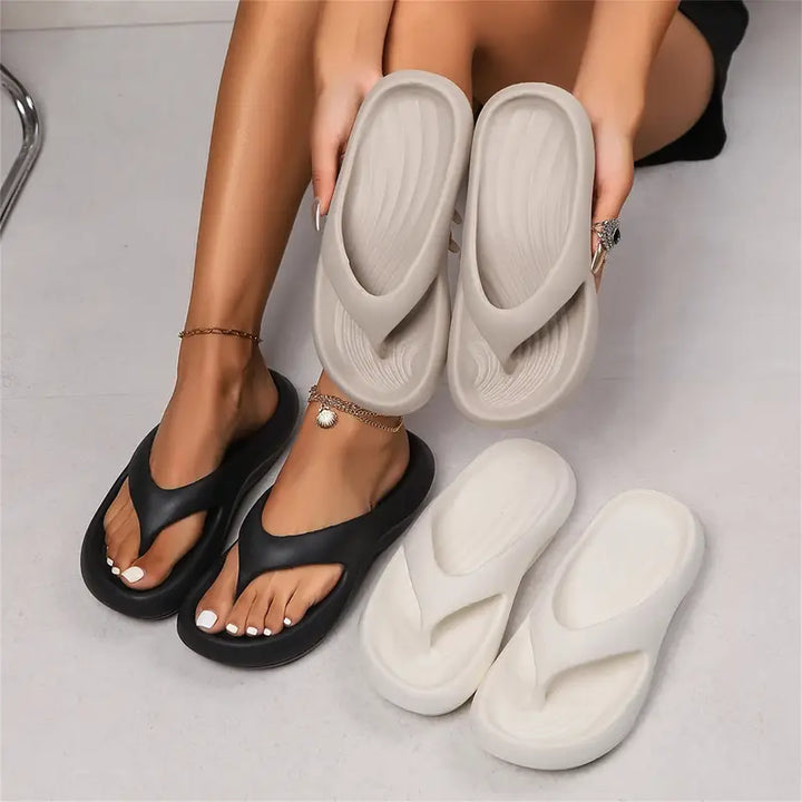 Gisel Women's Platform Flip-Flops with Soft Sole - Elena Harper