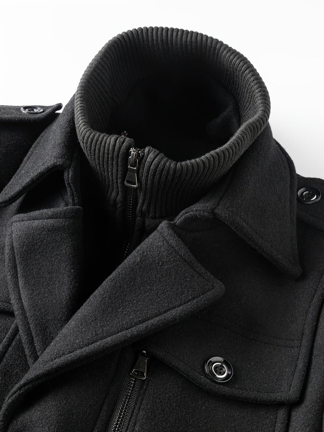 LAURENT MONACO | MEN'S WIDE COLLAR BUTTON JACKET
