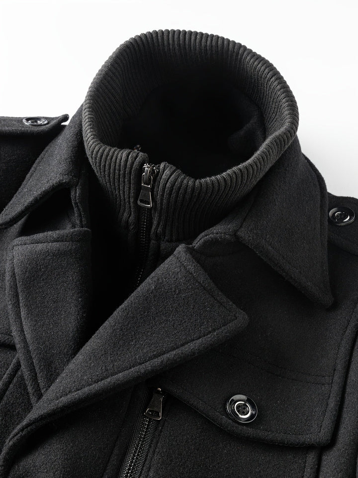 LAURENT MONACO | MEN'S WIDE COLLAR BUTTON JACKET