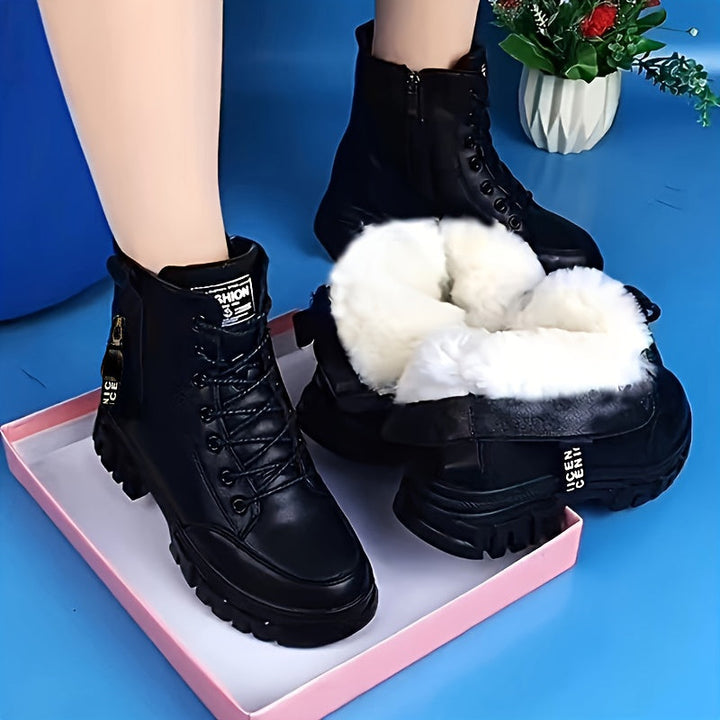 Greta Warm Leather Boots - Elena Harper