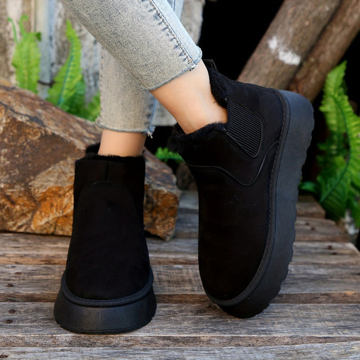 Warm Winter Boots with Thick Soles, view 3 - Elena Harper