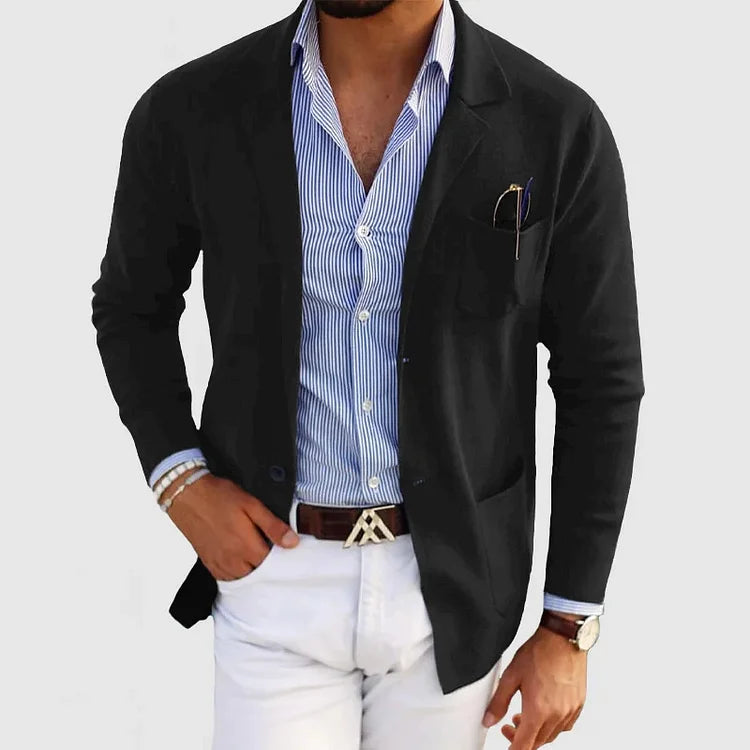 Luxurious Blazer for Men in Soft Material - Elena Harper