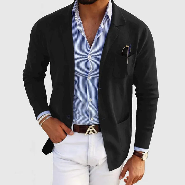 Luxurious Blazer for Men in Soft Material - Elena Harper