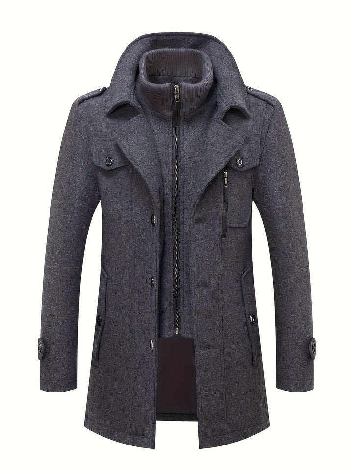 LAURENT MONACO | MEN'S WIDE COLLAR BUTTON JACKET