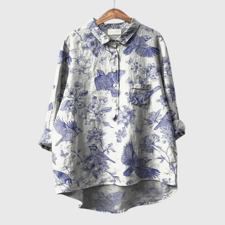 Elegant Elly™ blouse by Emma & Rose Cape Town, featuring a stylish, flowing design in soft fabric, perfect for sophisticated looks.