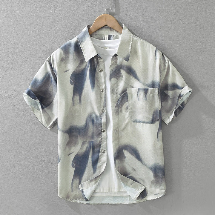 Men's Casual Shirt with Abstract Print - Mateo