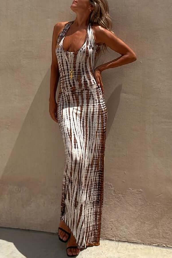 Women's Long Sleeve Summer Dress, view 3 - Elena Harper