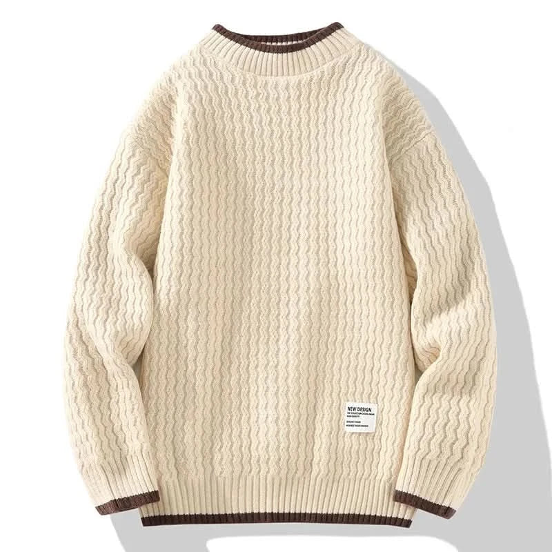 Gabriel | Premium Knitted Sweater Made of Merino Wool with Cable Knit