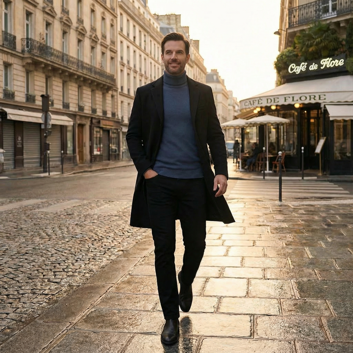 MEN'S MID-LENGTH TRENCH COAT