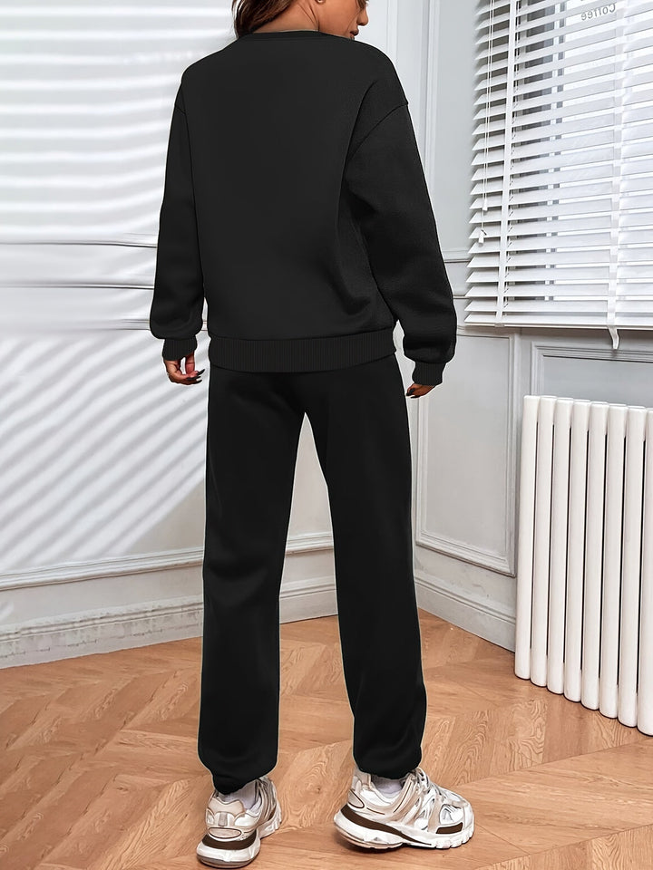 RELAXING TWO-PIECE SET WITH DRAWSTRING FOR WOMEN