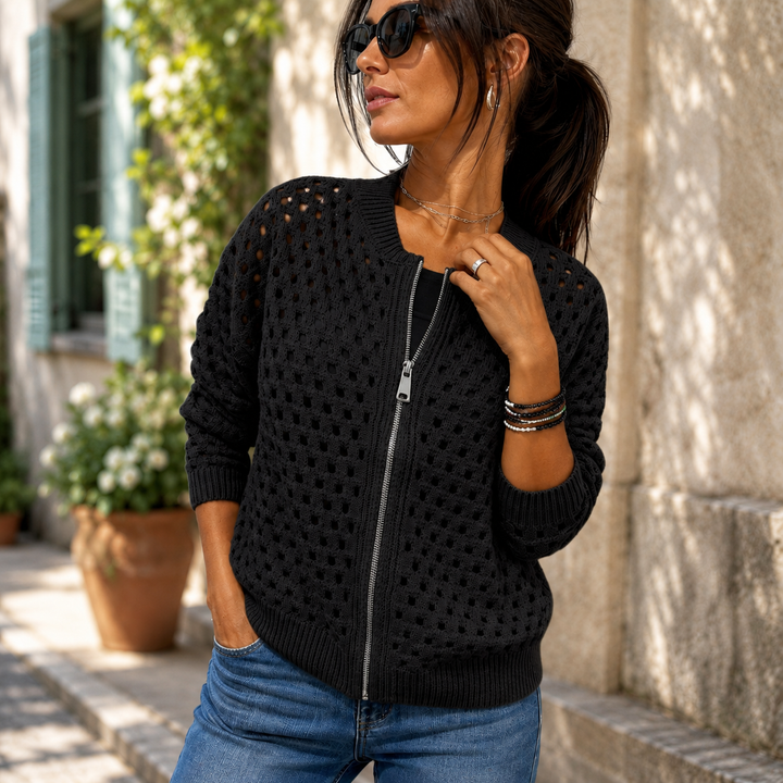 Elva Premium Knitted Vest, view 2 - Elena Harper