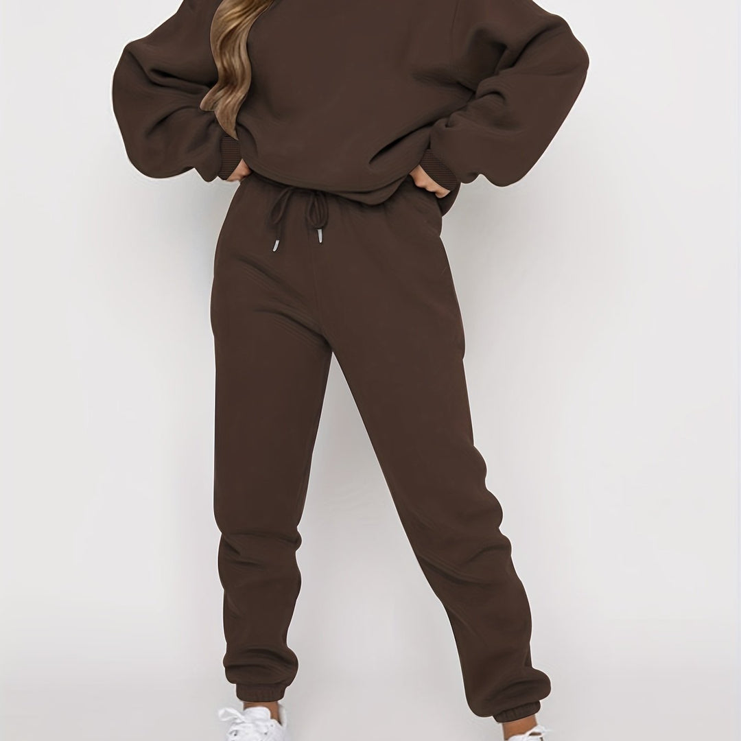 RELAXING TWO-PIECE SET WITH DRAWSTRING FOR WOMEN