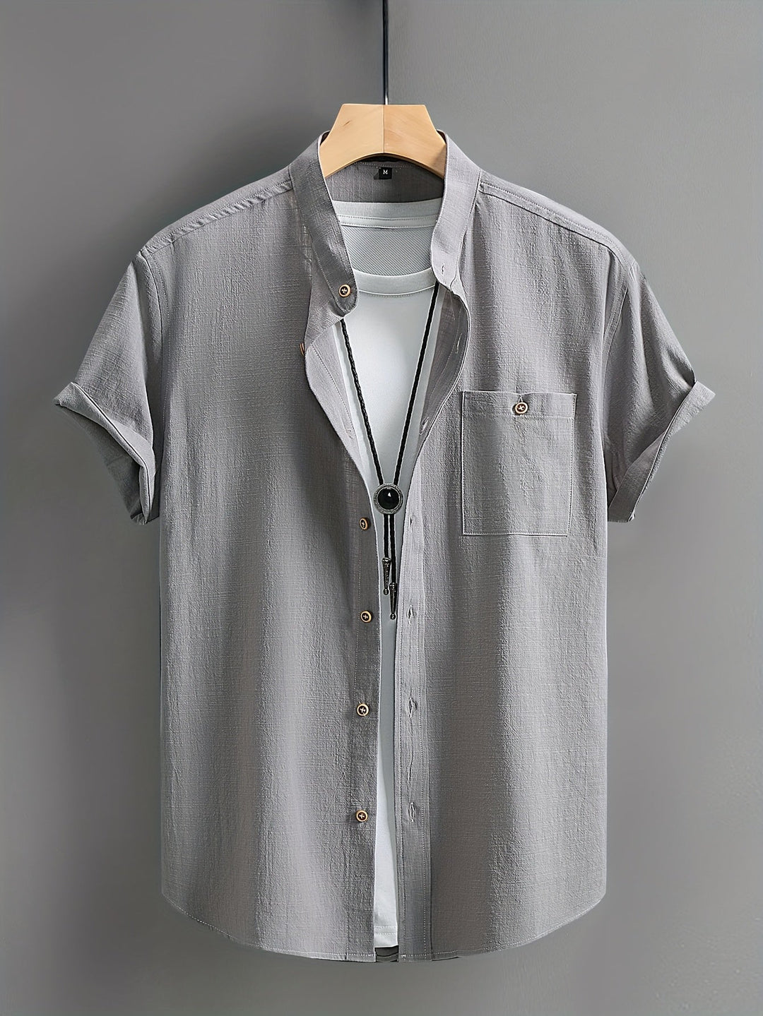 Tejada Casual Cotton Shirt with Pocket, view 3 - Elena Harper