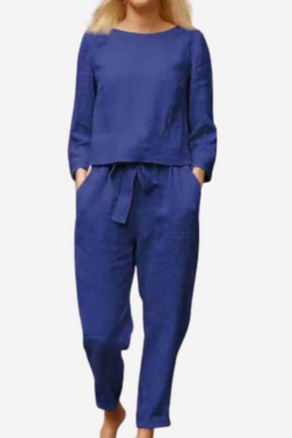 Long Sleeve Top & Slim-Fit Trousers - Elena Harper