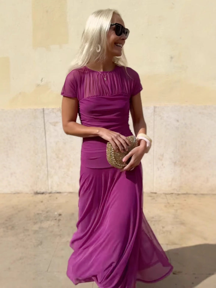Elegant Long Chiffon Dress for Women - Delphine