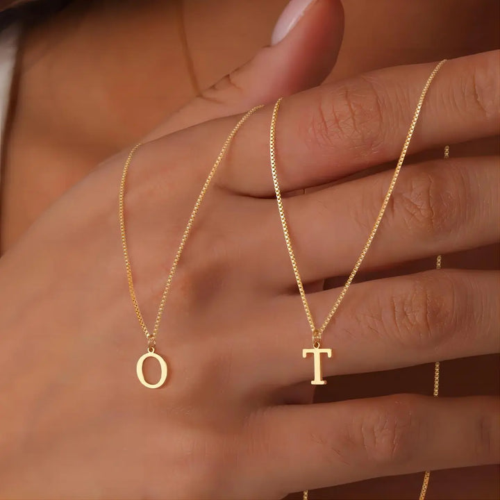 Enzhalynne™  |  Necklace Initials 18k Gold