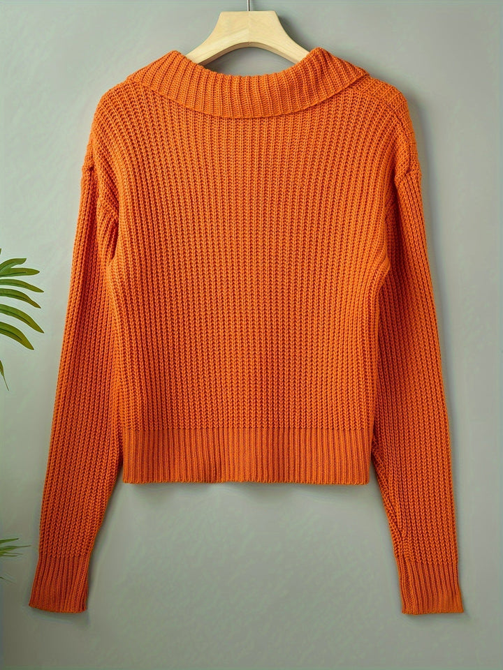 FIONA – STATEMENT BUTTON KNIT SWEATER