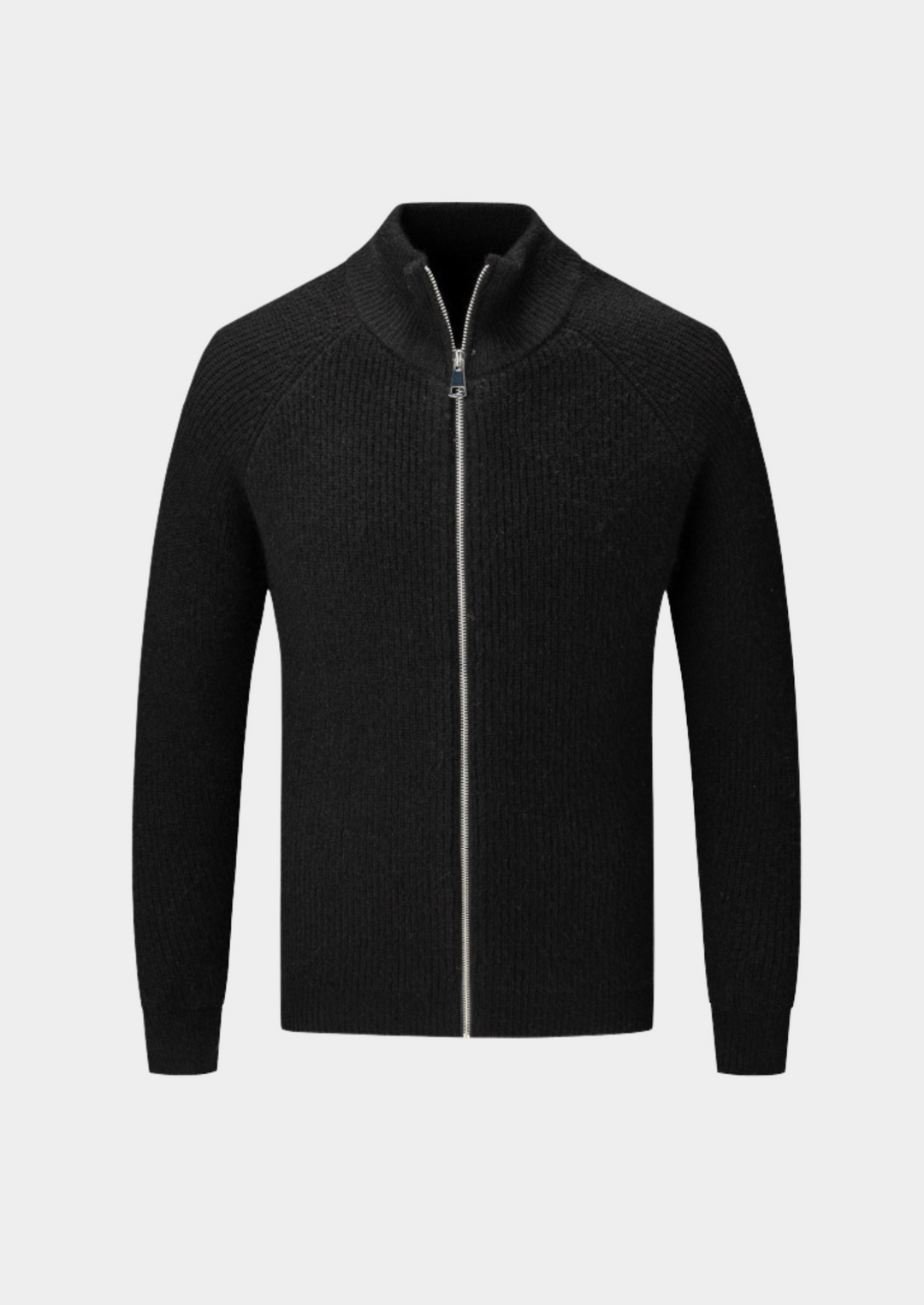 Emma & Rose merino wool zip-up cardigan — premium winter knitwear