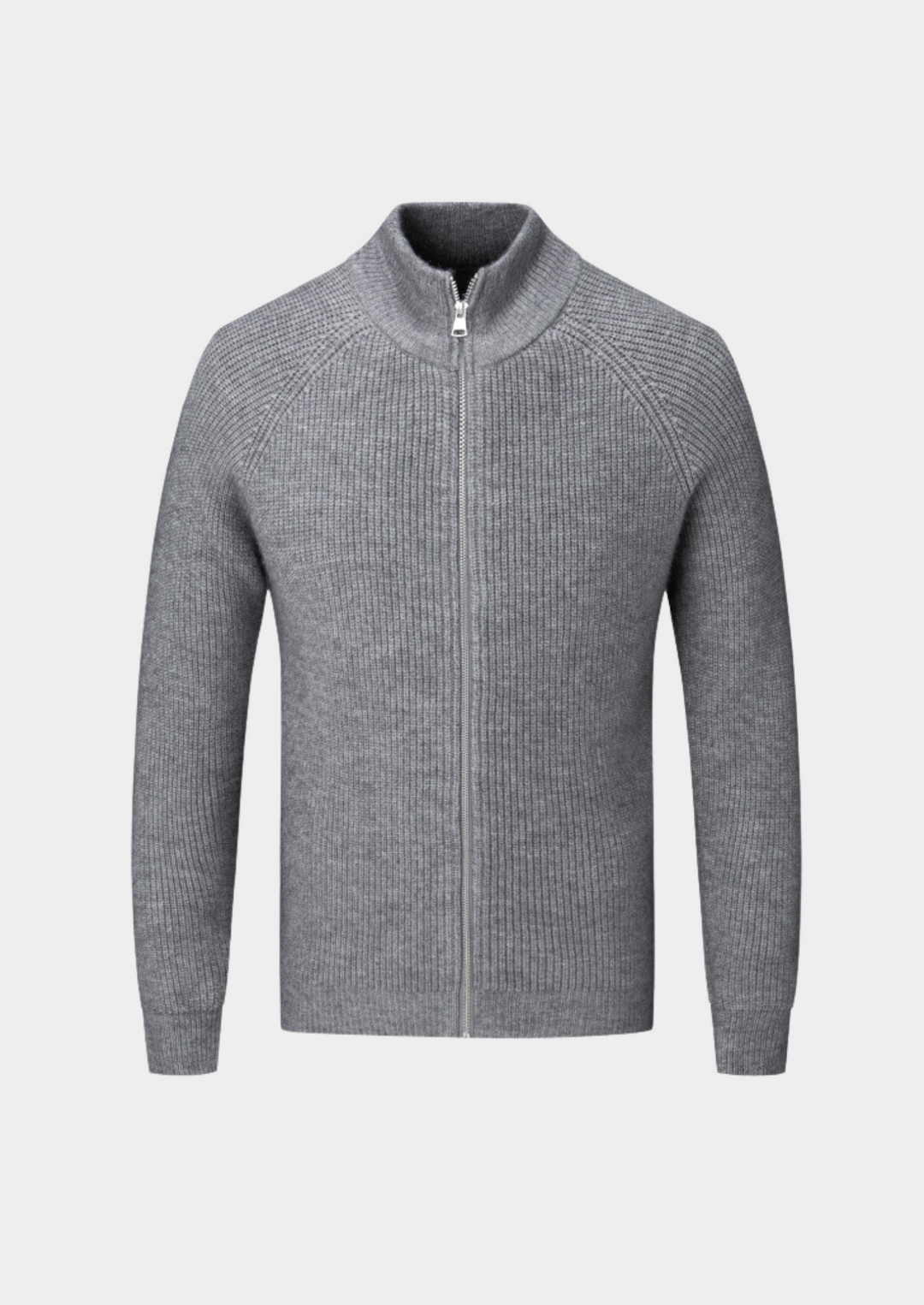 Emma & Rose merino wool zip-up cardigan — premium winter knitwear