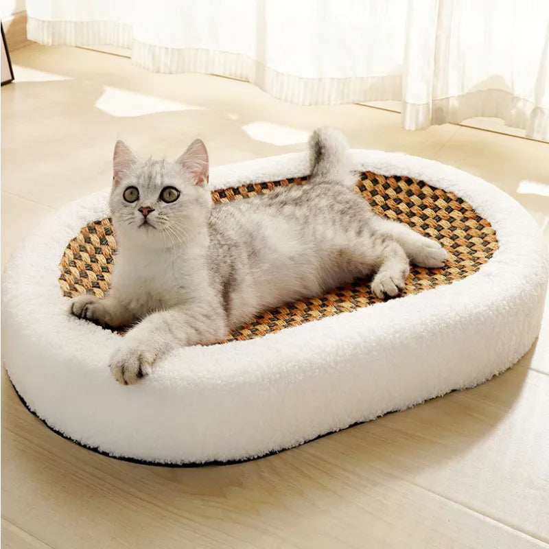 Premium Cat Bed with Integrated Scratching Surface