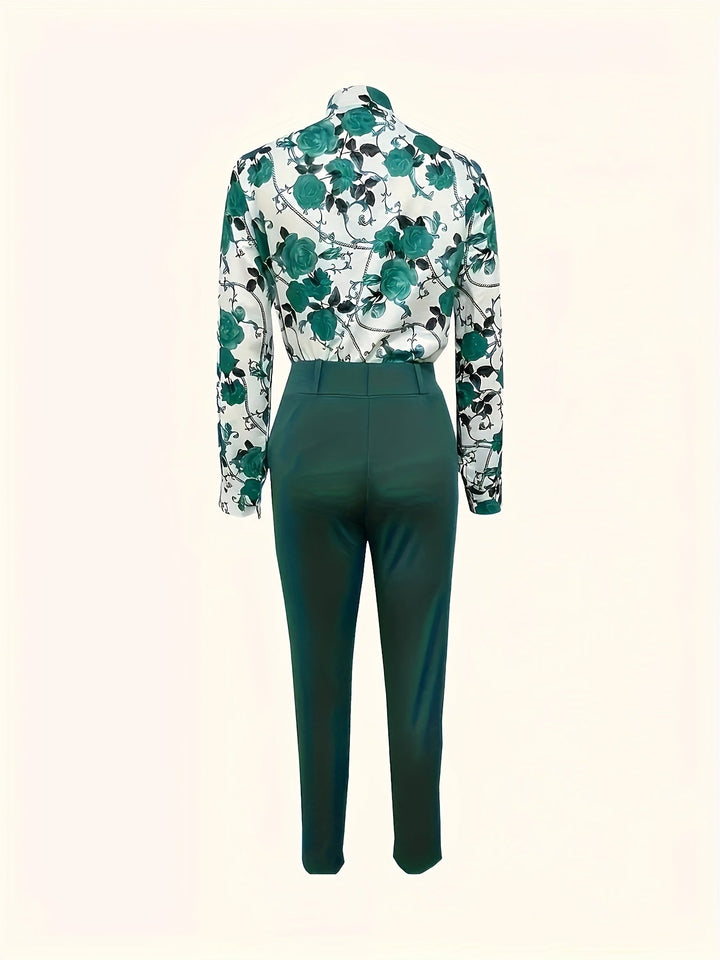 Susanna Elegant Floral Two-Piece Set, view 9 - Elena Harper