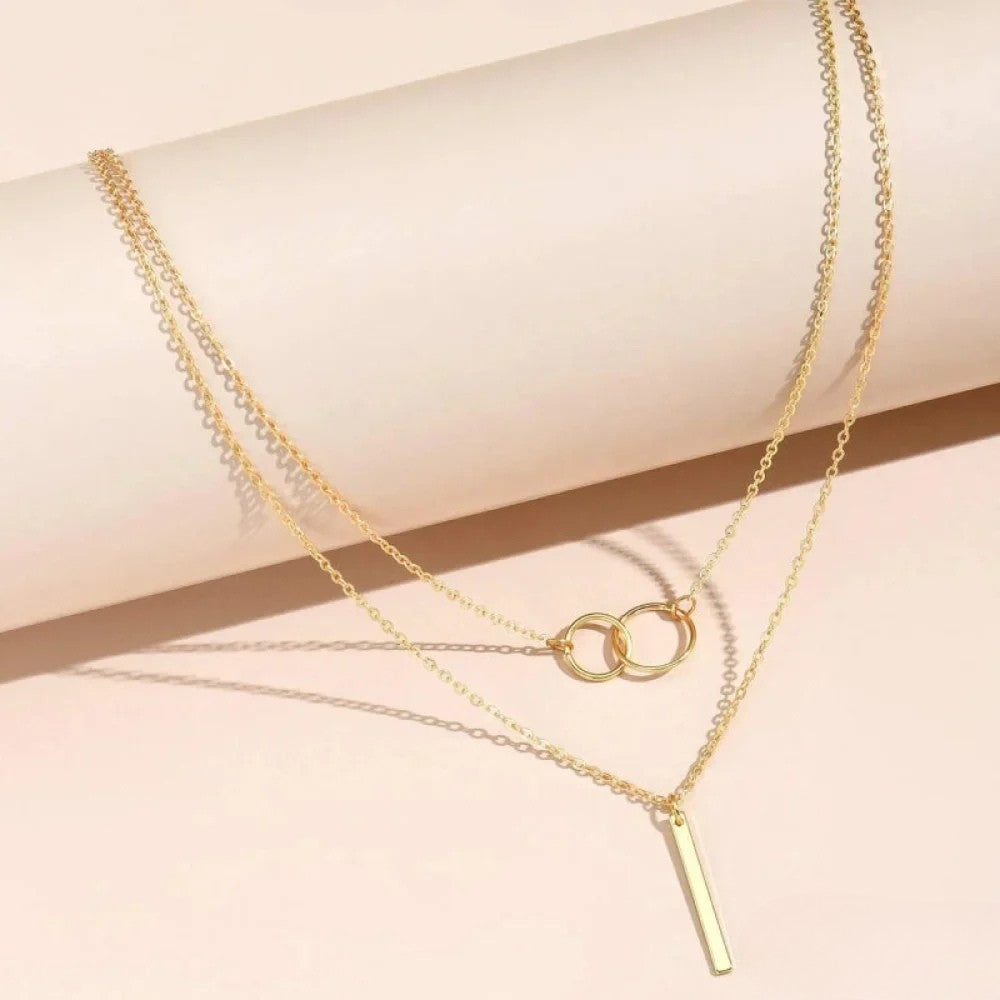 Retro™  |  Double Circle Pendant Necklace