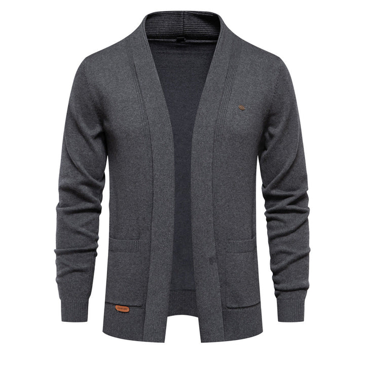 Men's Shawl Collar Cardigan with Pockets