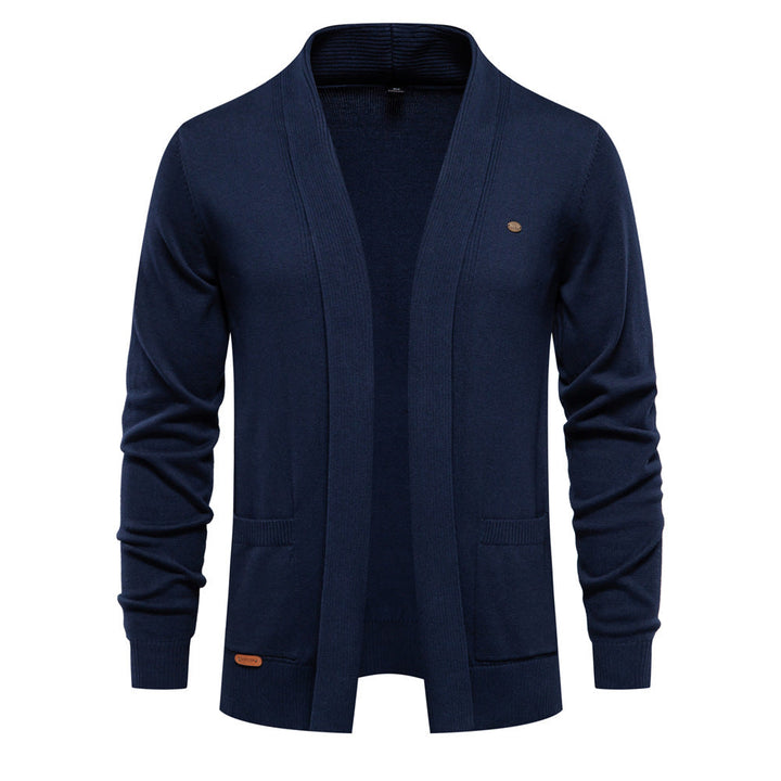 Men's Shawl Collar Cardigan with Pockets