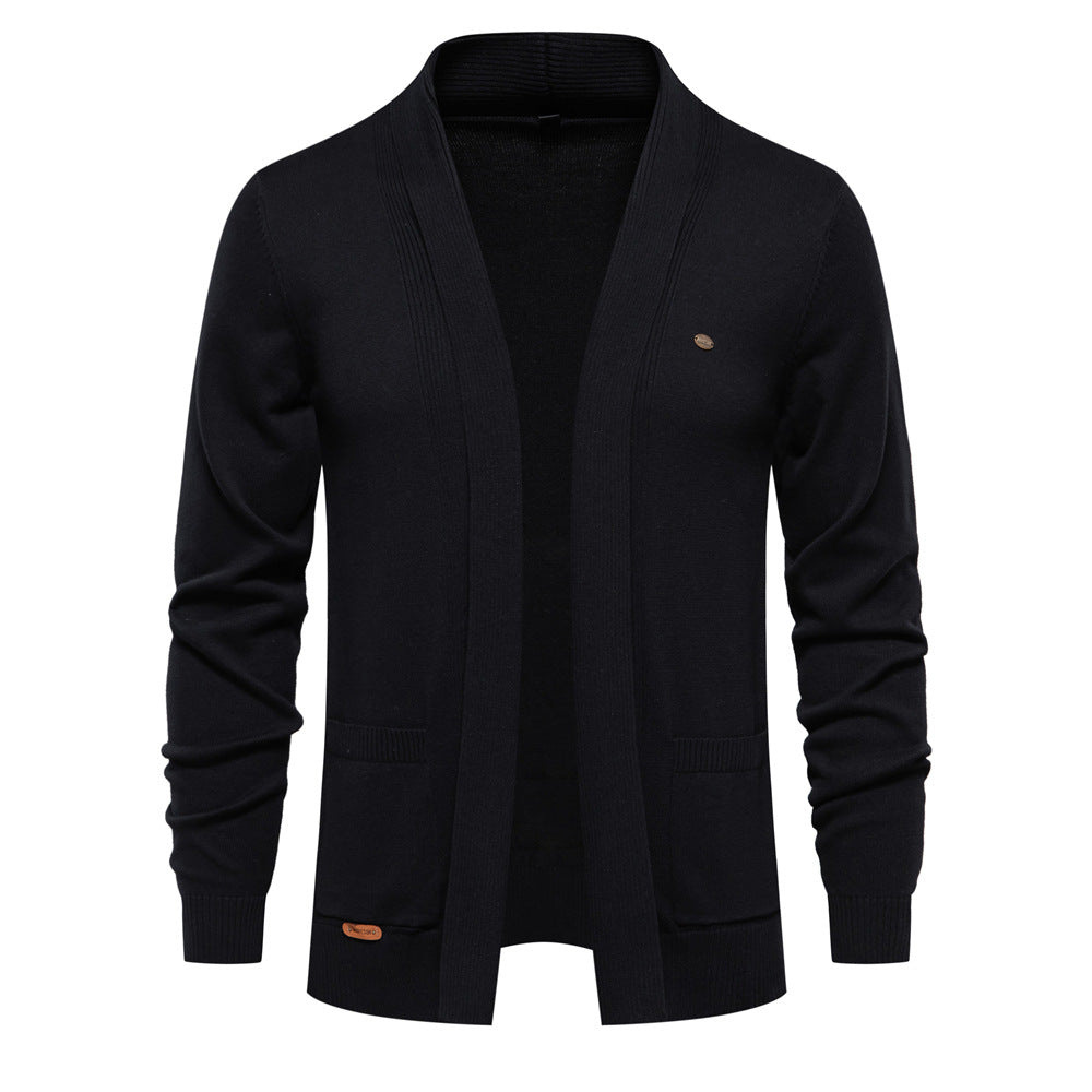 Men's Shawl Collar Cardigan with Pockets