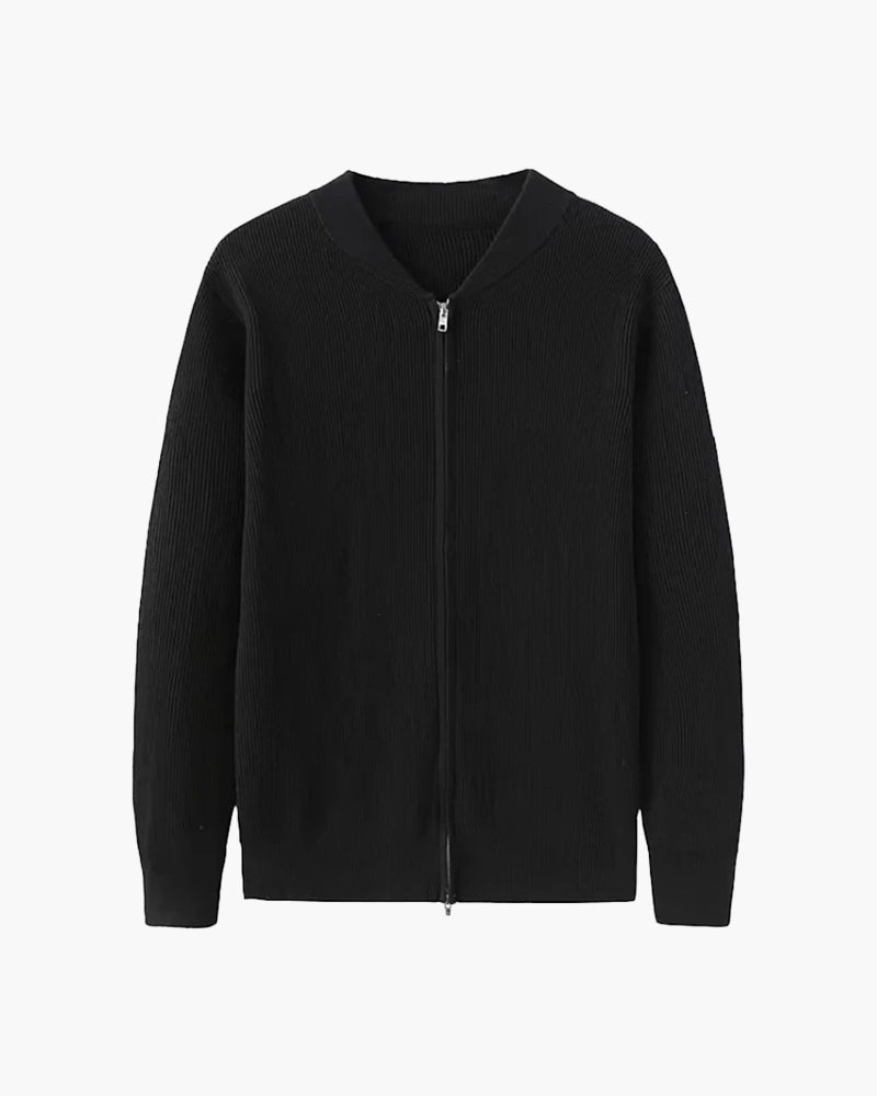 Men's Zip-Up Knit Cardigan