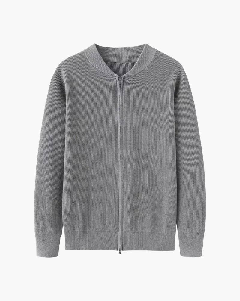 Men's Zip-Up Knit Cardigan