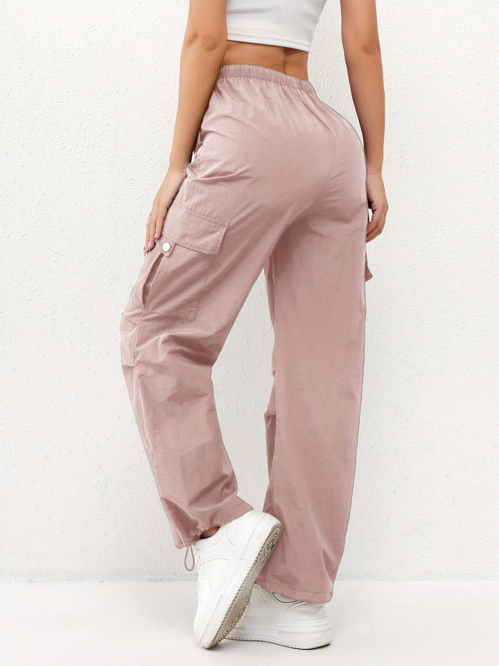 Cargo Parachute Pants with Wide Legs for Women
