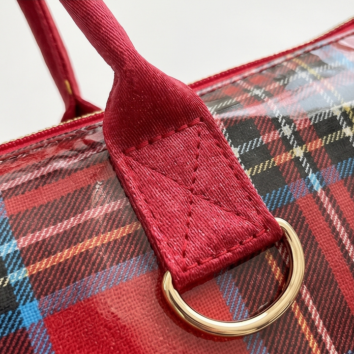 Carroway Glossy Checkered Tote Bag - Elena Harper