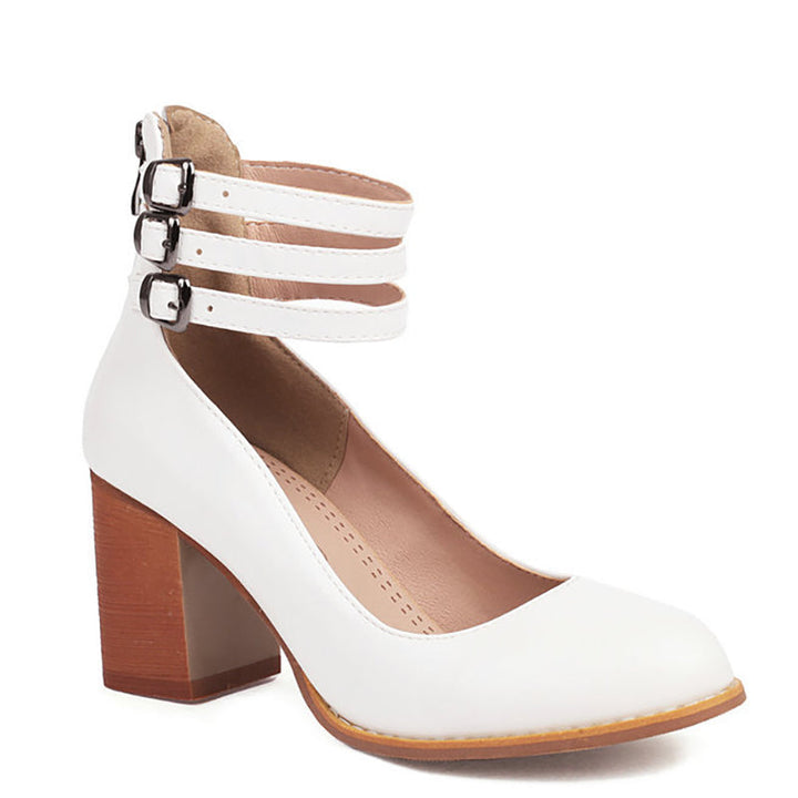 Women's Ankle Strap Block Heels – Elegant & Stable