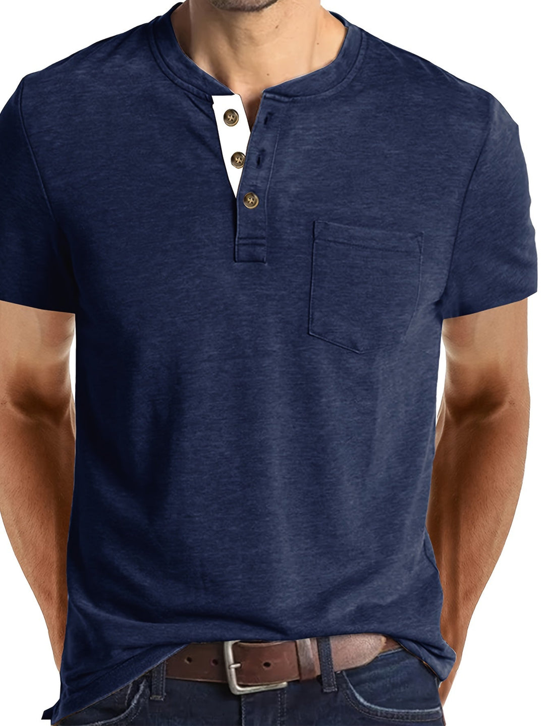LAURENT MONACO | MEN'S HENLEY T-SHIRT