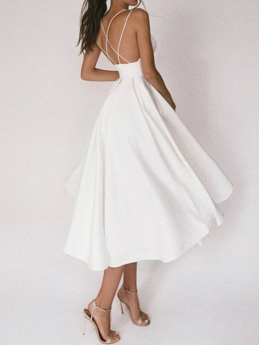 Elara Elegant Minimalist Dress, view 2 - Elena Harper
