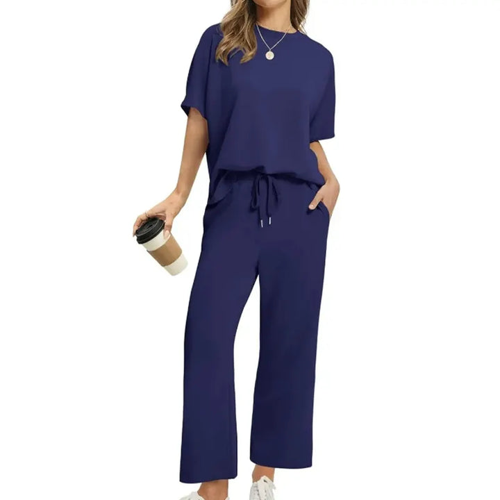 Women's Relaxed Ribbed Top & Trouser Set