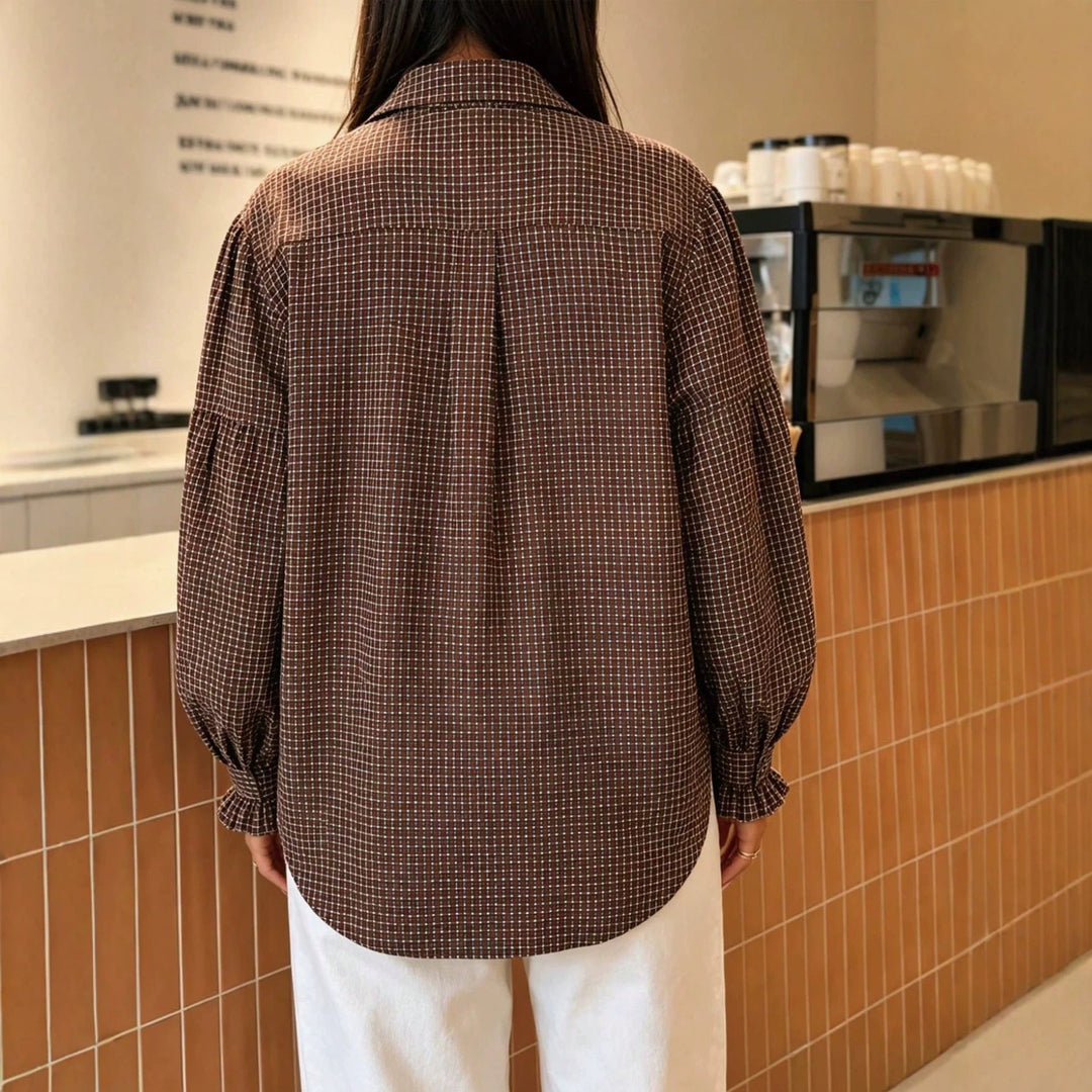 Women's Balloon Sleeve Blouse - Elegant and Flowing